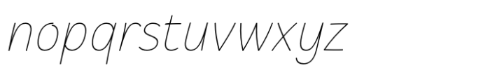 Cakerolli Thin Italic Font LOWERCASE