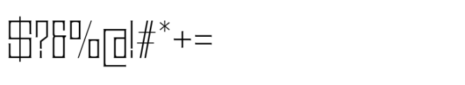 Calarau Thin Expanded Font OTHER CHARS