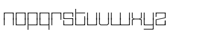 Calarau Thin Expanded Font LOWERCASE