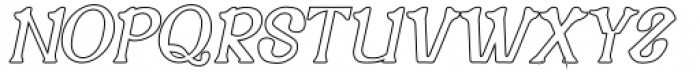 Calarosta Italic Outline Font UPPERCASE