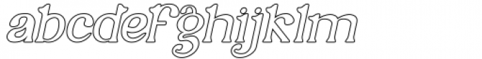 Calarosta Italic Outline Font LOWERCASE