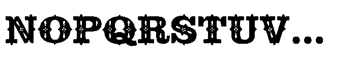 Calavera Five Font UPPERCASE