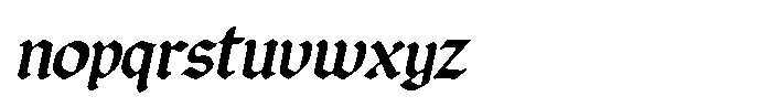 Calderon Obelique Font LOWERCASE