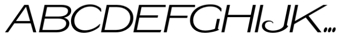 Caldstone Extra Light Expanded Italic Font UPPERCASE