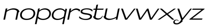 Caldstone Extra Light Expanded Italic Font LOWERCASE