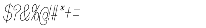 Caldstone Hairline Condensed Italic Font OTHER CHARS