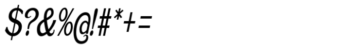 Caldstone Light Condensed Italic Font OTHER CHARS