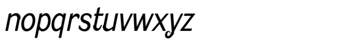 Caldstone Light Condensed Italic Font LOWERCASE