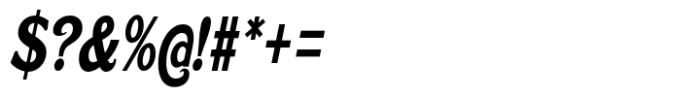 Caldstone Semi Bold Condensed Italic Font OTHER CHARS