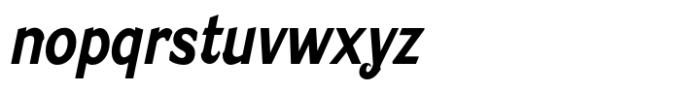 Caldstone Semi Bold Condensed Italic Font LOWERCASE