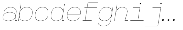 Caleb Mono Thin Italic Font LOWERCASE