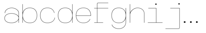 Caleb Mono Thin Font LOWERCASE