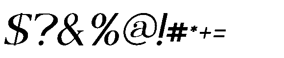 Caleny Italic Font OTHER CHARS