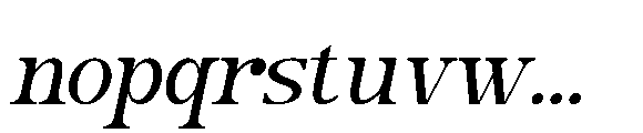 Caleny Italic Font LOWERCASE