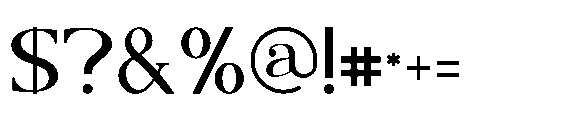 Caleny Regular Font OTHER CHARS