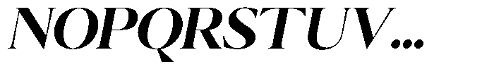 Calferia Bold Italic Font UPPERCASE