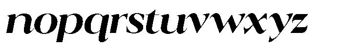 Calferia Bold Italic Font LOWERCASE