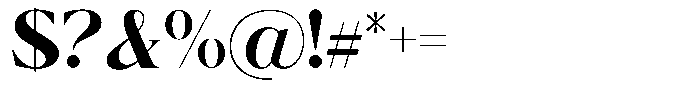 Calferia Bold Font OTHER CHARS