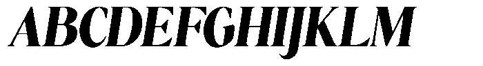 Calferia Condensed Italic Black Italic Font UPPERCASE