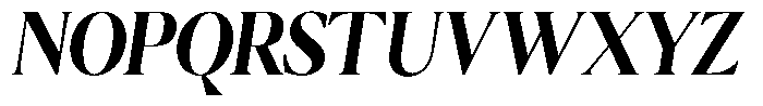 Calferia Condensed Italic Bold Italic Font UPPERCASE