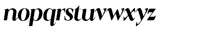 Calferia Condensed Italic Bold Italic Font LOWERCASE