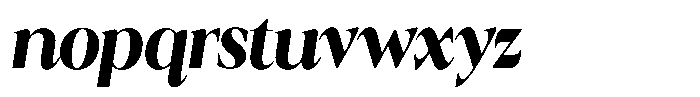 Calferia Condensed Italic Extra Bold Italic Font LOWERCASE