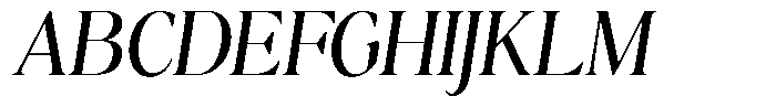 Calferia Condensed Italic Italic Font UPPERCASE