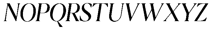 Calferia Condensed Italic Italic Font UPPERCASE