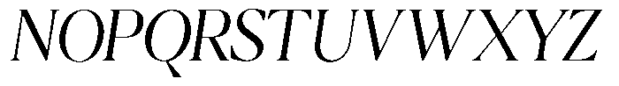 Calferia Condensed Italic Light Italic Font UPPERCASE