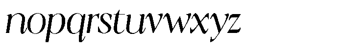 Calferia Condensed Italic Light Italic Font LOWERCASE