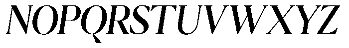 Calferia Condensed Italic Medium Italic Font UPPERCASE