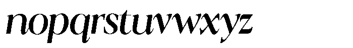 Calferia Condensed Italic Medium Italic Font LOWERCASE