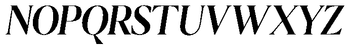 Calferia Condensed Italic Semi Bold Italic Font UPPERCASE