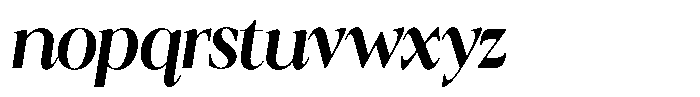 Calferia Condensed Italic Semi Bold Italic Font LOWERCASE