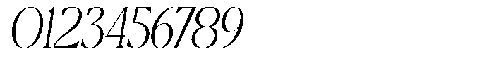 Calferia Condensed Italic Thin Italic Font OTHER CHARS