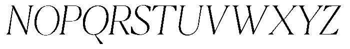 Calferia Condensed Italic Thin Italic Font UPPERCASE