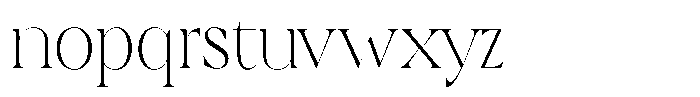 Calferia Condensed Thin Font LOWERCASE