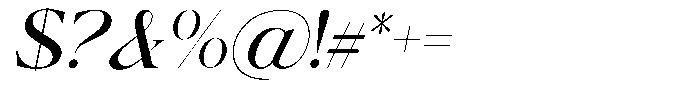 Calferia Italic Font OTHER CHARS
