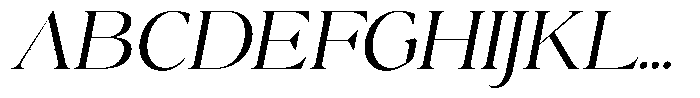 Calferia Light Italic Font UPPERCASE