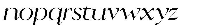 Calferia Light Italic Font LOWERCASE