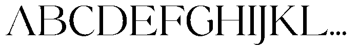 Calferia Light Font UPPERCASE