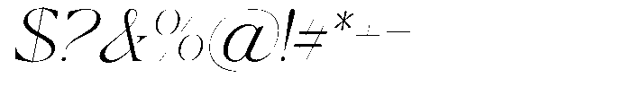 Calferia Thin Italic Font OTHER CHARS
