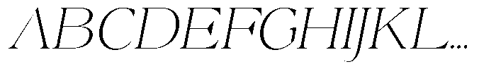 Calferia Thin Italic Font UPPERCASE