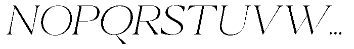 Calferia Thin Italic Font UPPERCASE