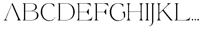Calferia Thin Font UPPERCASE