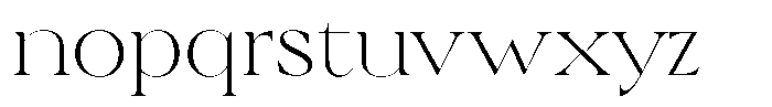 Calferia Thin Font LOWERCASE