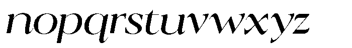 Calferia Variable Italic Font LOWERCASE