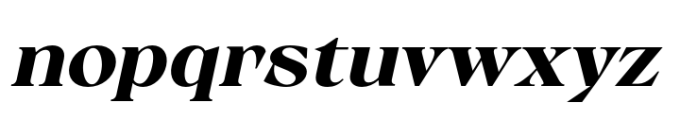 Calgera Bold Exp Oblique Contrast Font LOWERCASE