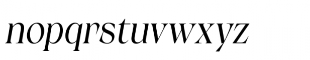 Calgera Condensed Oblique Font LOWERCASE