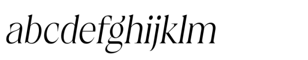 Calgera Light Condensed Oblique Font LOWERCASE